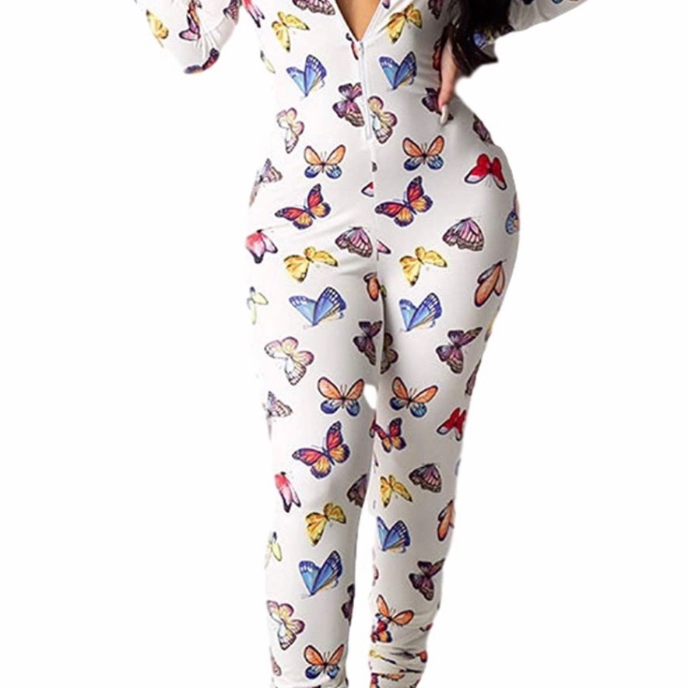 Woman's Sexy Deep V-Neck Jumpsuit
